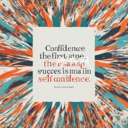 自信是走向成功的第一步，缺乏自信是失败的主要原因。